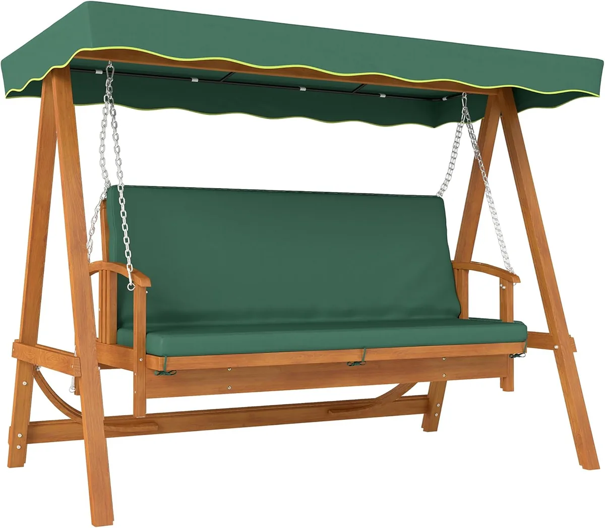 2 in 1 Hollywoodschaukel mit Liegefunktion, 3-Sitzer…