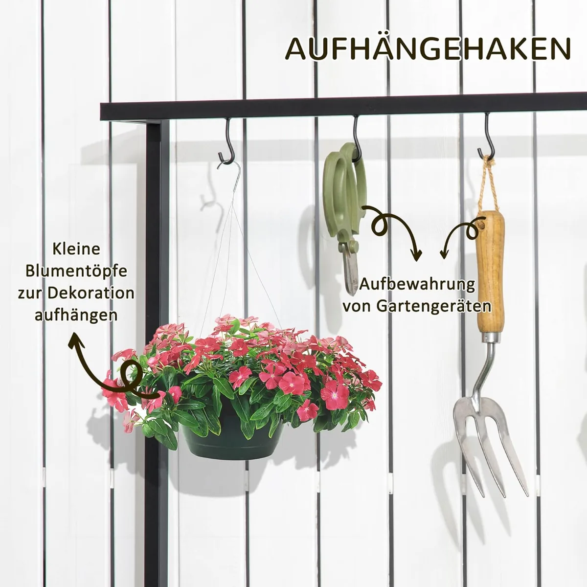 3-Etagen Pflanzenregal Blumentreppe aus Metall und… — Ansicht 4