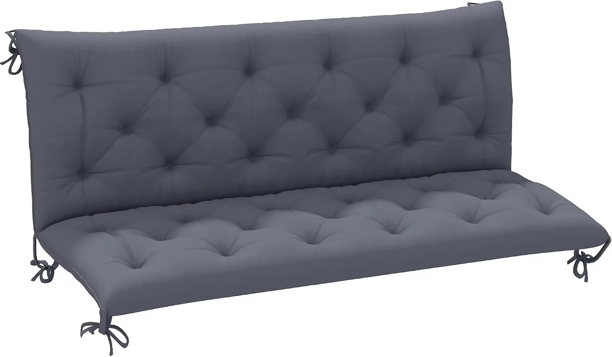 3 Sitzer Bankauflage 150 x 98 x 8 cm Sitzkissen mit…