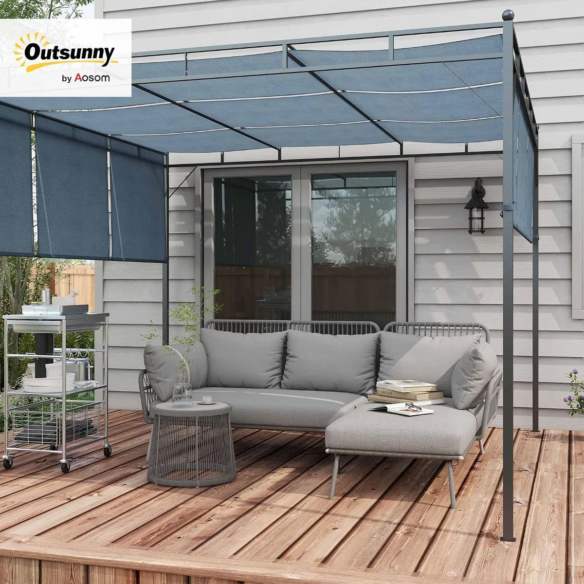 3 TLG. Rattan Gartenmöbel-Set, Sitzgruppe mit Kissen… — Ansicht 2