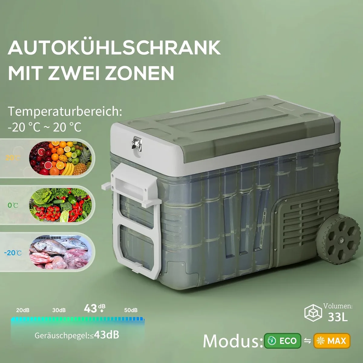 33 Liter Kompressor Kühlbox Leiser elektrisch Mini… — Ansicht 3