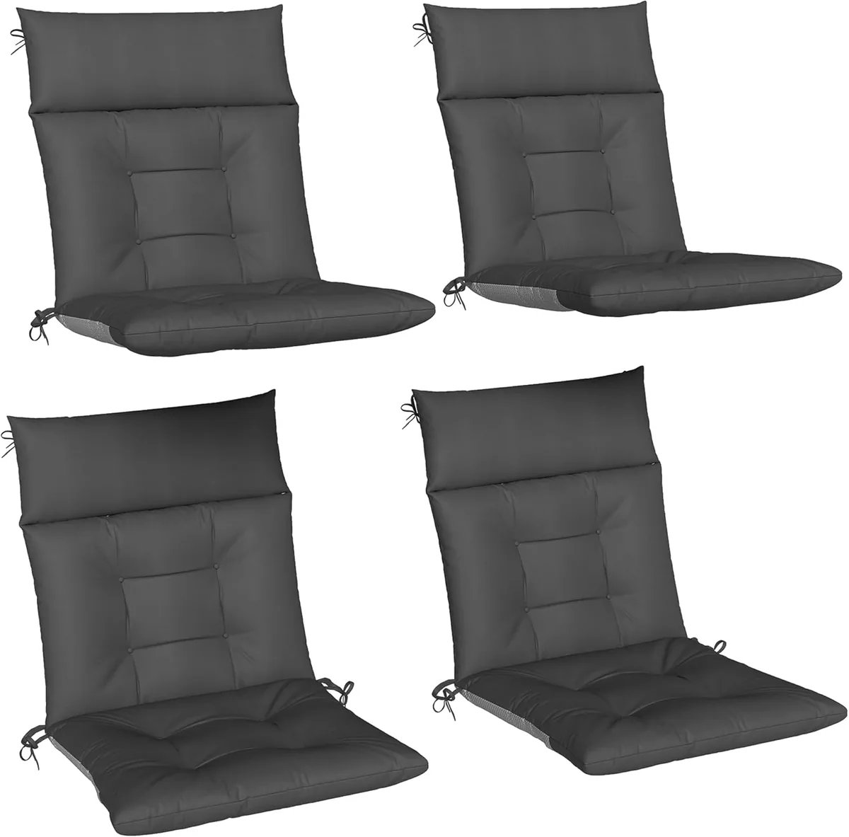 4er Set Sitzkissen 111,5 x 53 x 8 cm wasserabweisend…