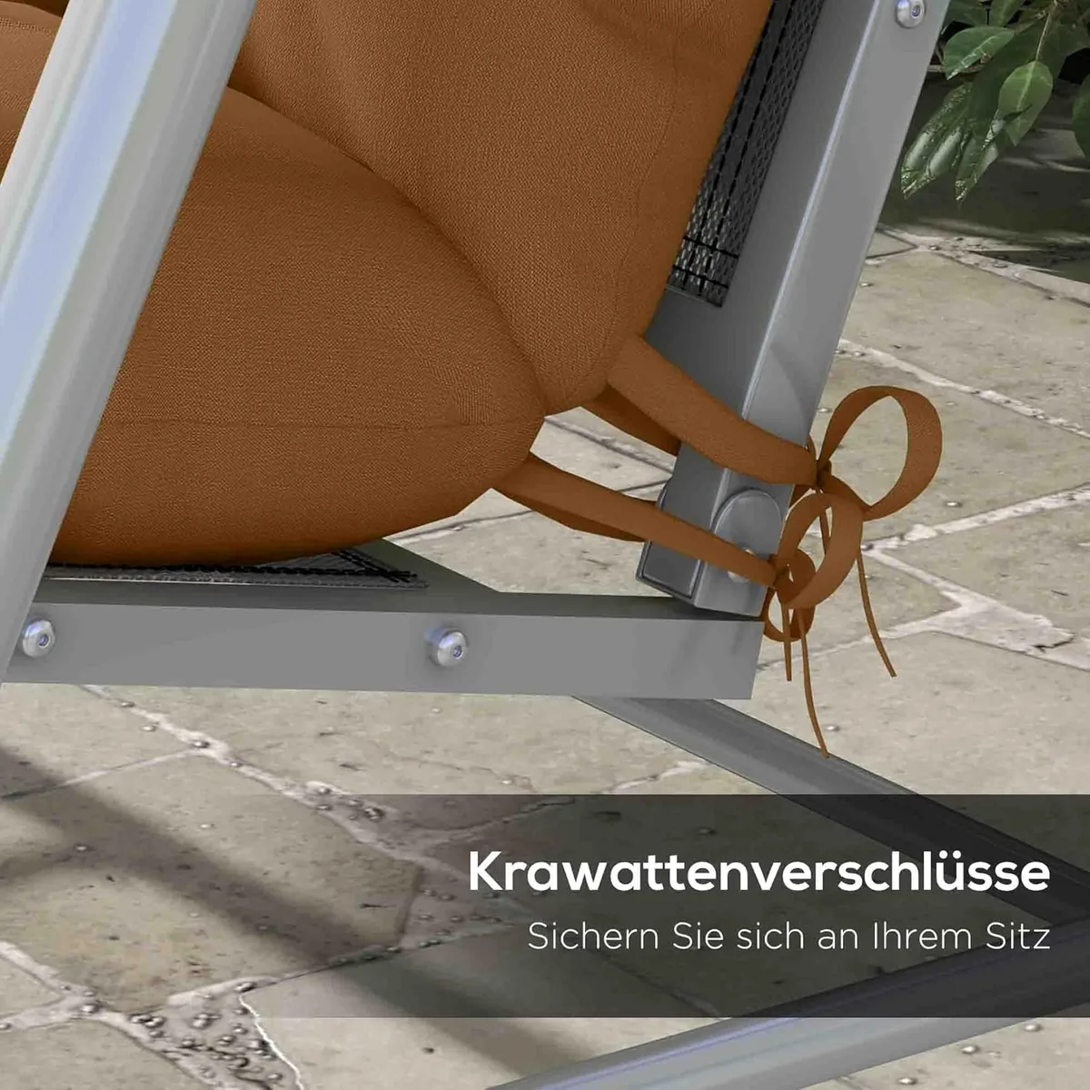 4er-Set Sitzkissen, 150x50 cm wasserabweisend Stuhlkissen… — Ansicht 4