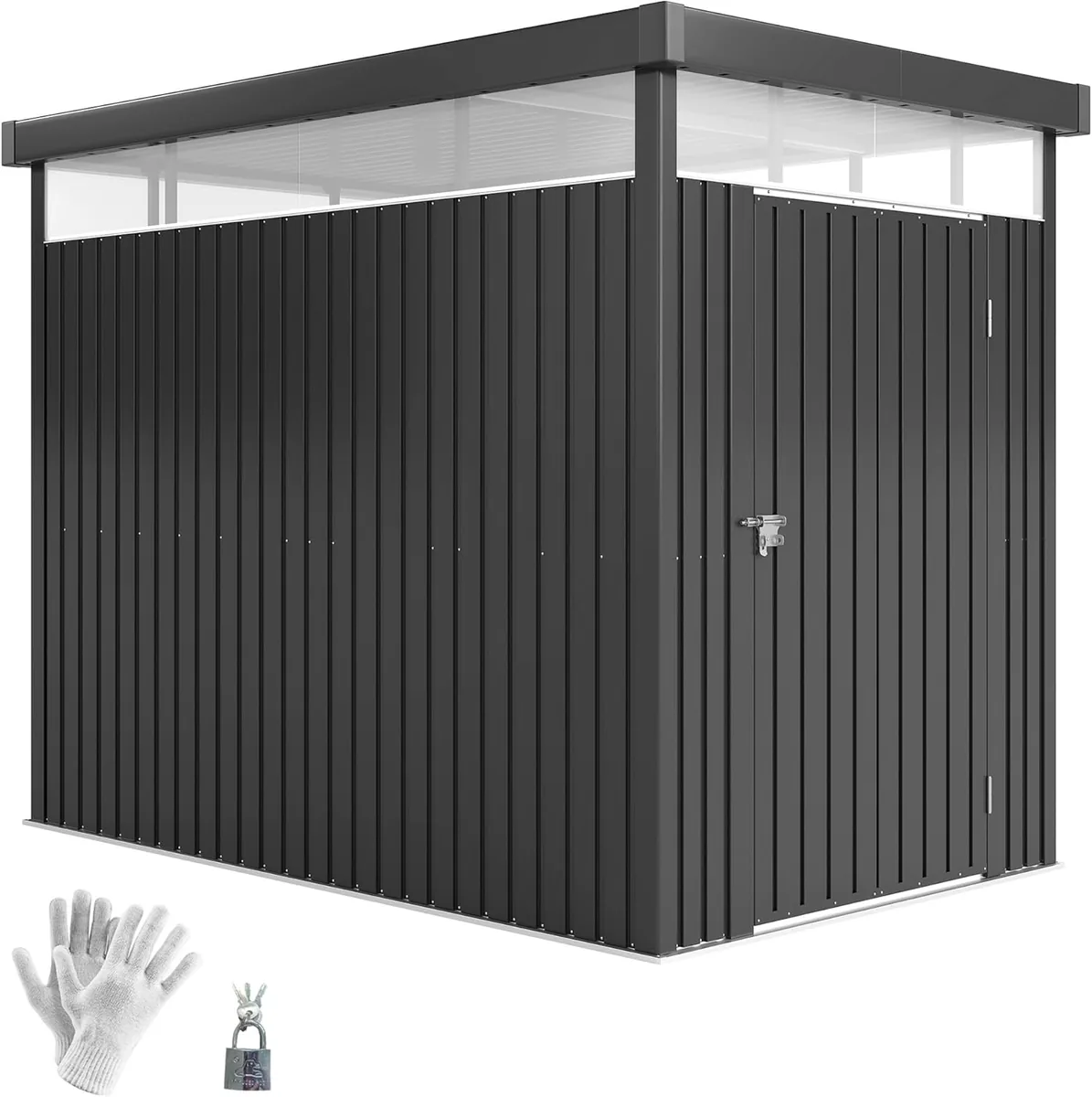 4m2 verzinkter Stahl-Gartenschuppen mit…