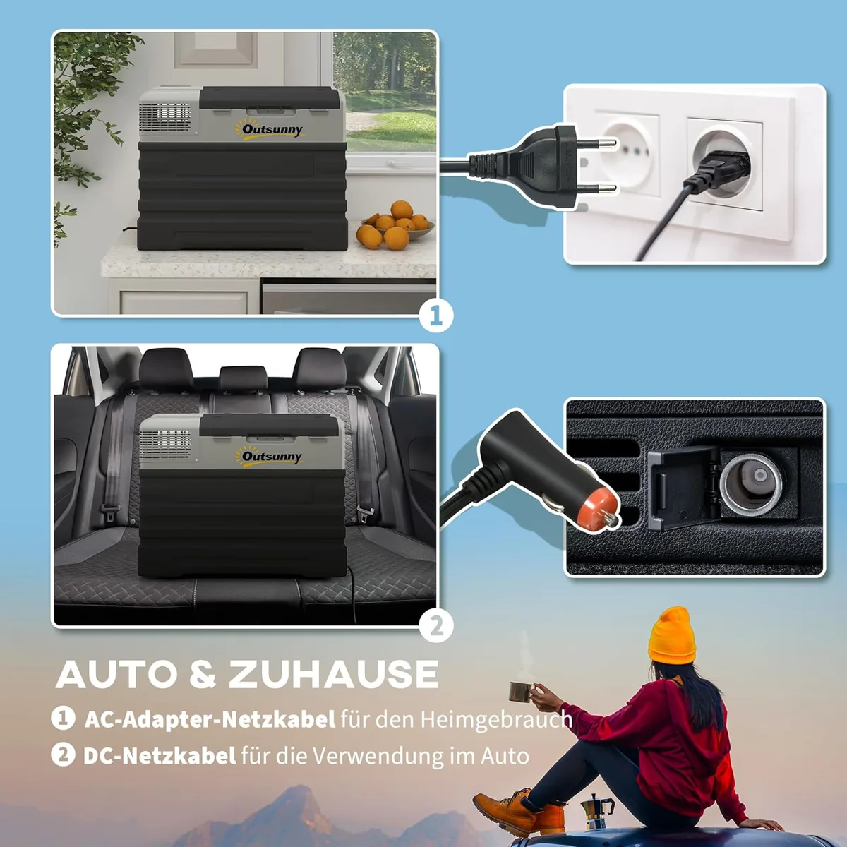 56 Liter Kompressor Kühlbox elektrische Kühlbox mit ECO… — Ansicht 4