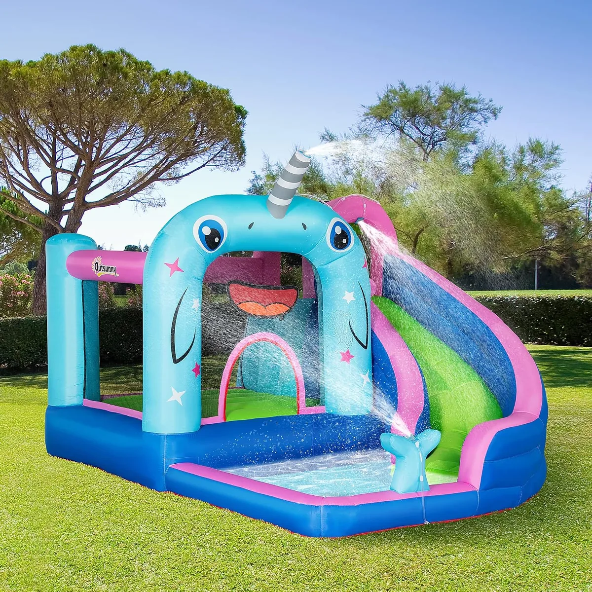 Aufblasbare Hüpfburg mit Gebläse, Wasserspielcenter inkl.… — Ansicht 2