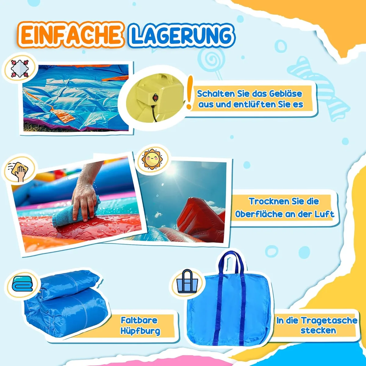 Aufblasbare Hüpfburg mit Gebläse, Wasserspielcenter inkl.… — Ansicht 4