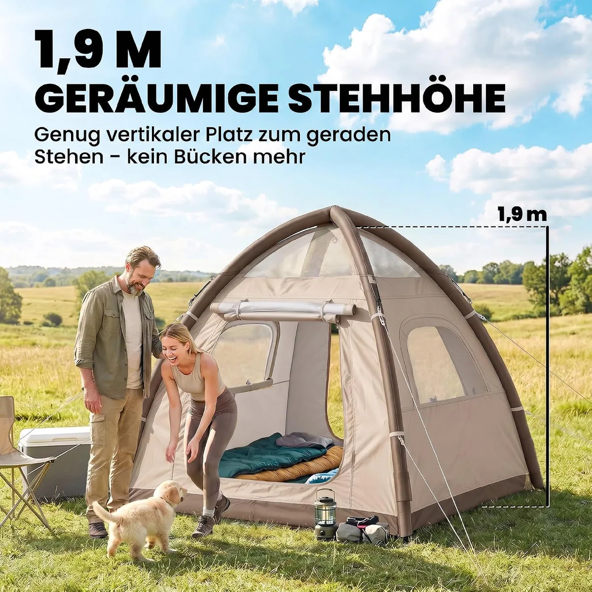 Aufblasbares Zelt 3 Personen Schneller Aufbau Outdoor… — Ansicht 4