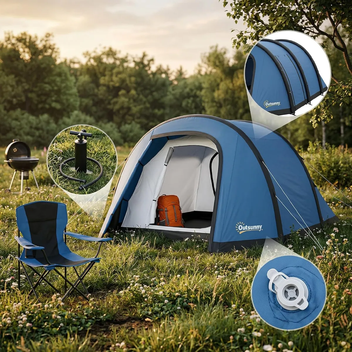 Aufblasbares Zelt für 3–6 Personen Outdoor Campingzelt… — Ansicht 3