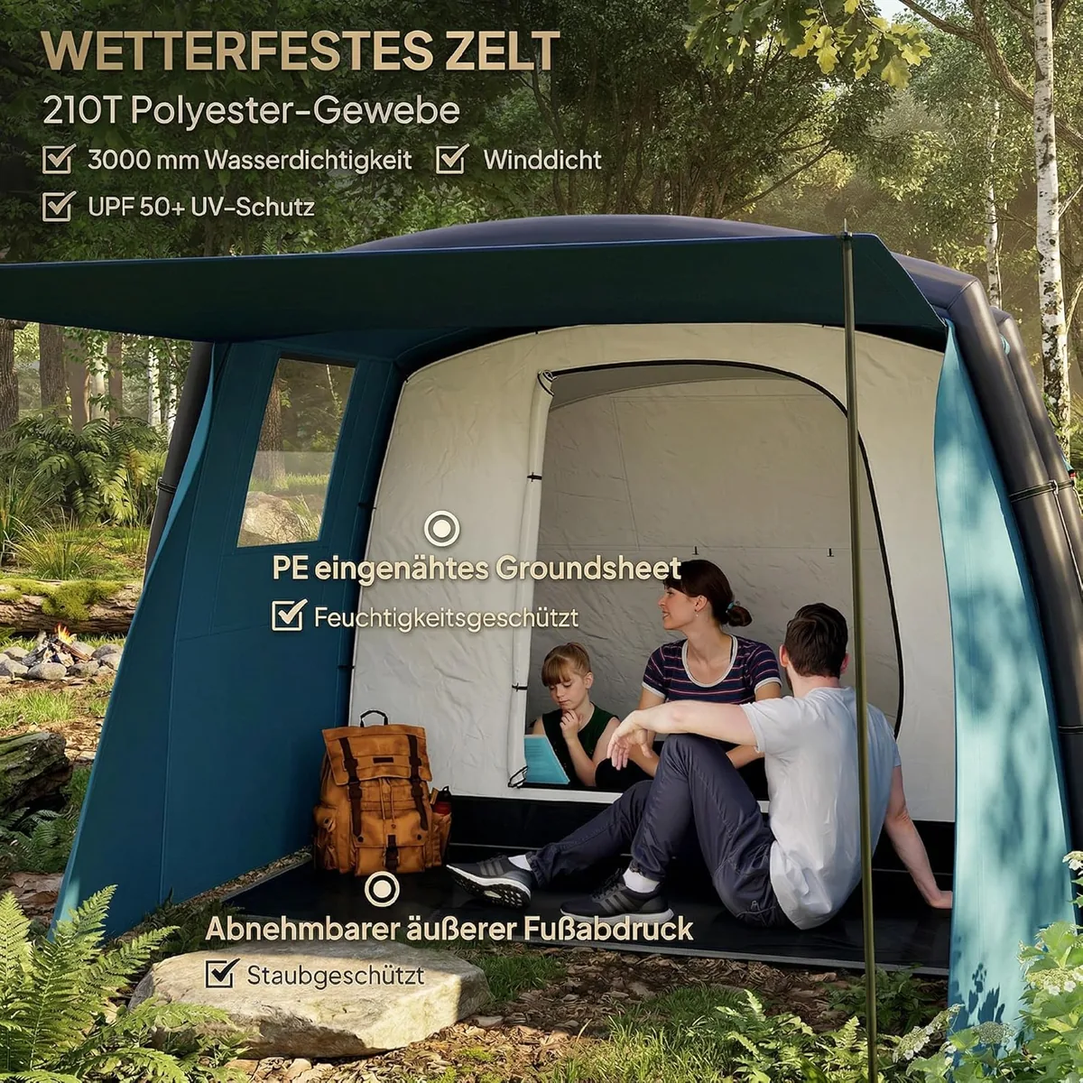 Aufblasbares Zelt für 3–6 Personen Outdoor Campingzelt… — Ansicht 4