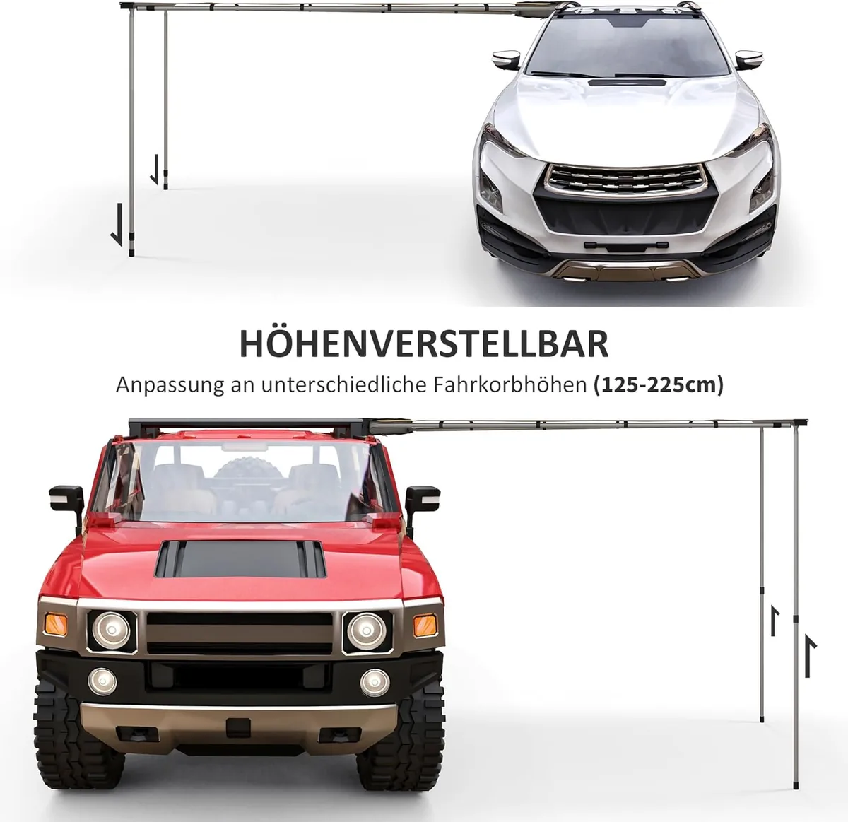 Auto Markise 160 x 250 cm ausziehbar Wasserdicht… — Ansicht 4