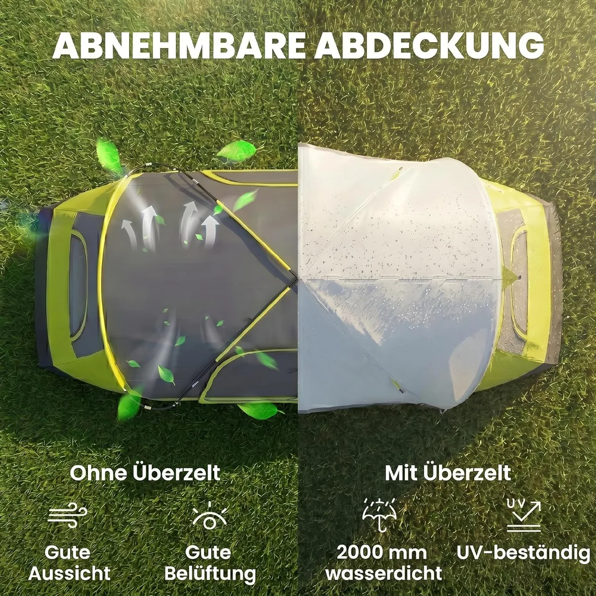 Campingzelt, Tunnelzelt für 3 Personen, mit Lichthaken… — Ansicht 3
