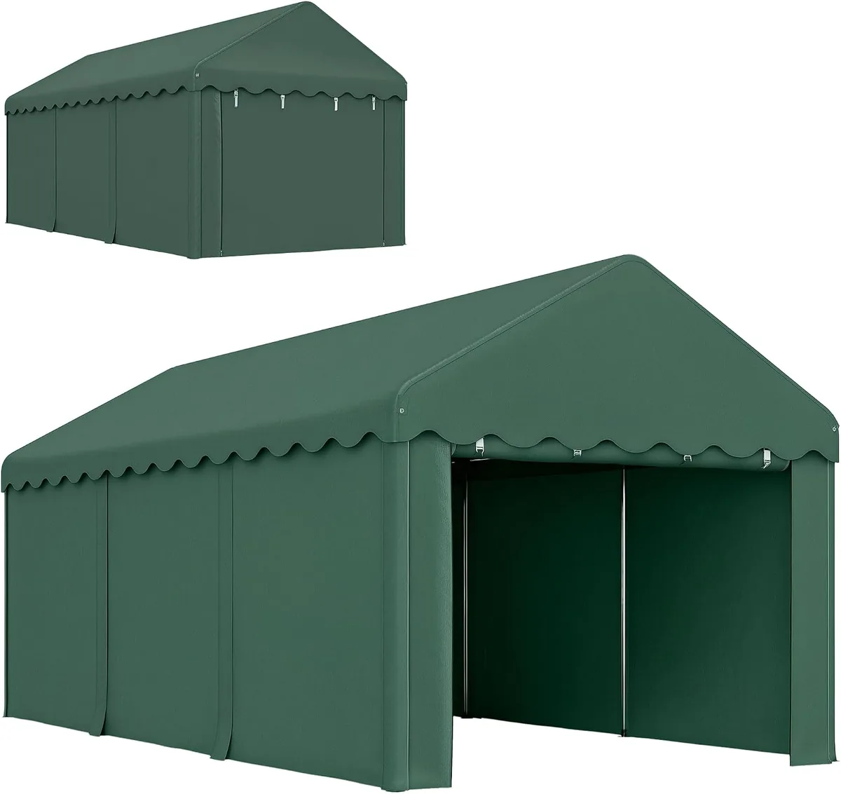 Carport 3x6 m wasserdicht Garagenzelt mit Rolltüren…