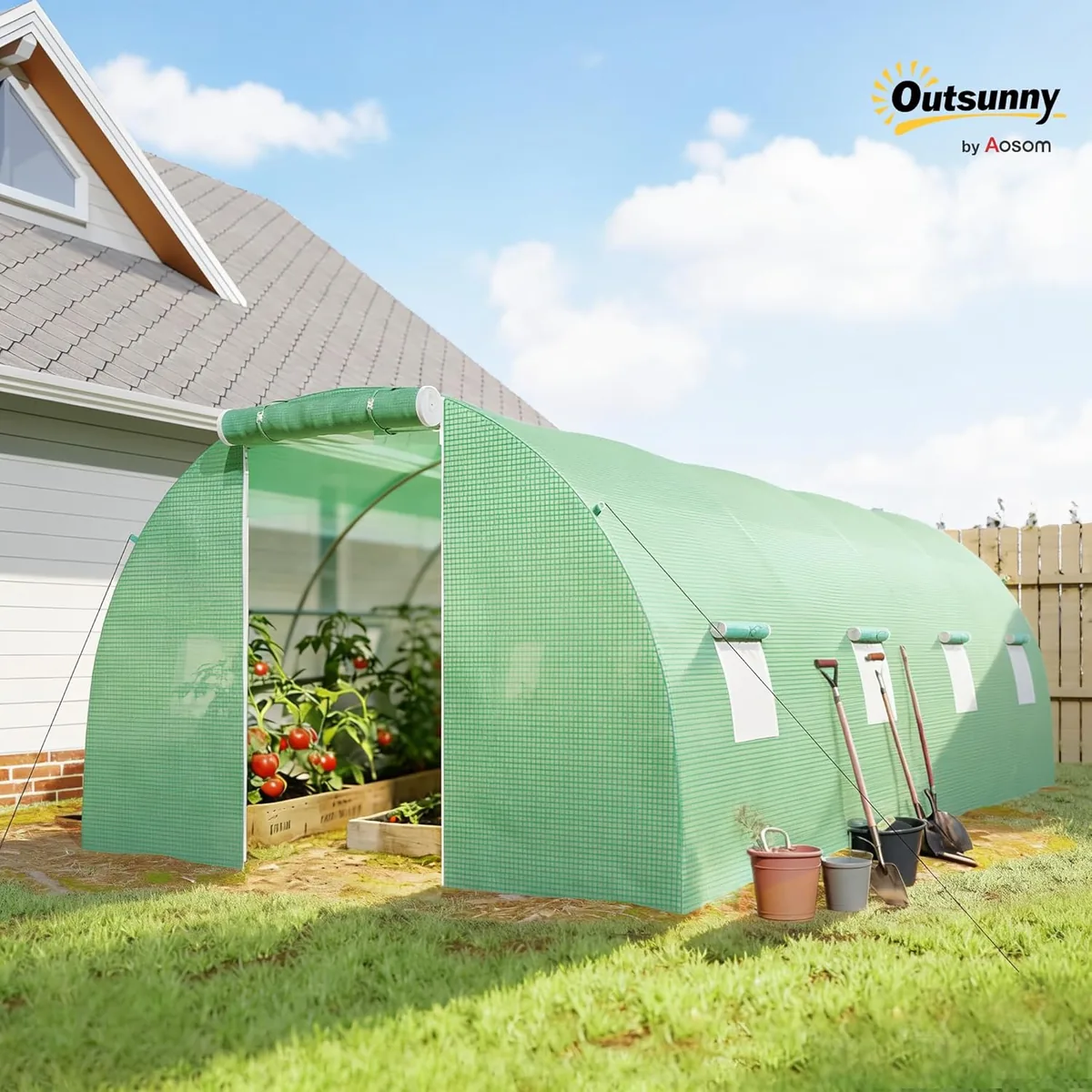 Foliengewächshaus begehbares Polytunnel 6 x 3 m… — Ansicht 2