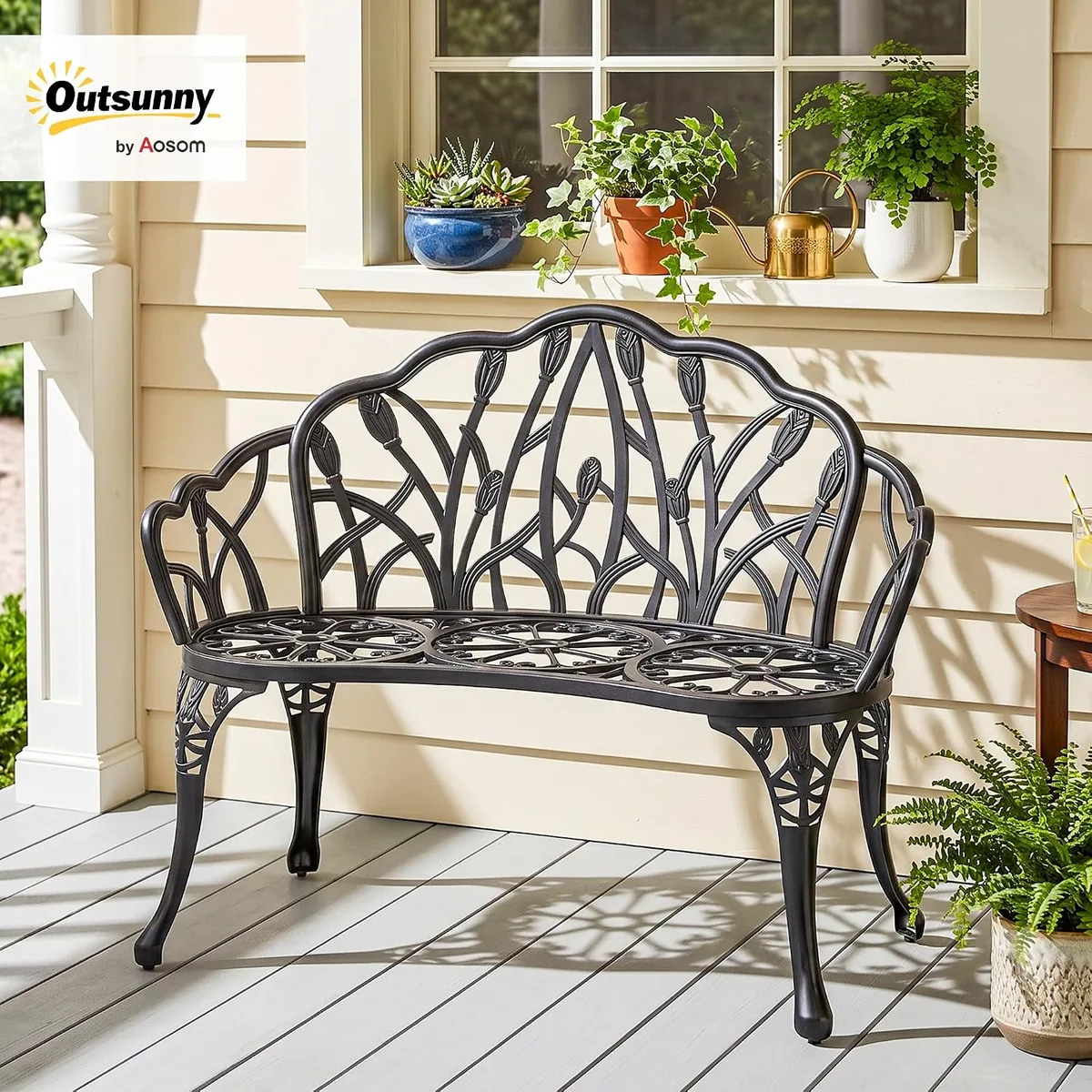 Gartenbank 2-Sitzer Gussaluminium wetterfest Outdoor… — Ansicht 2