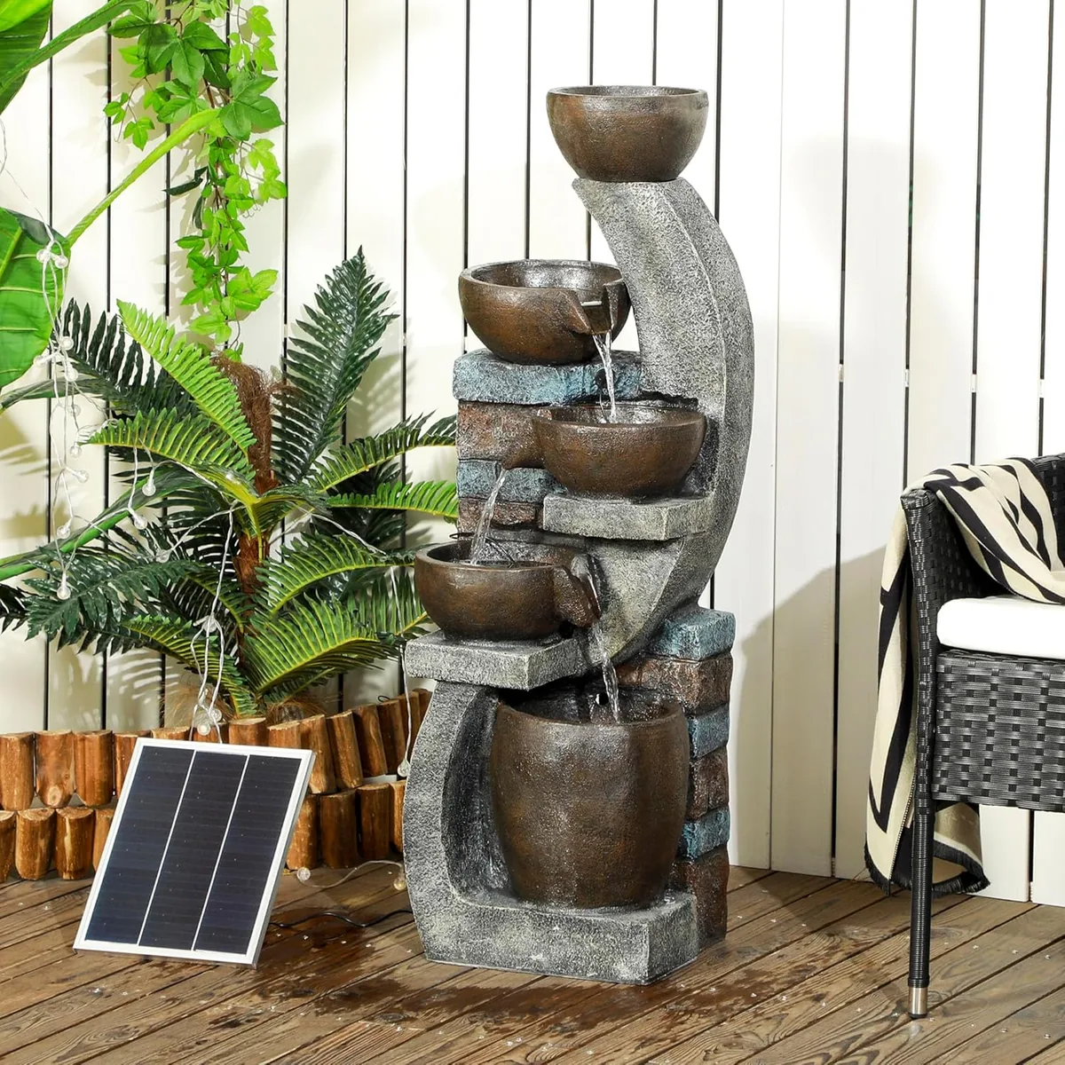 Gartenbrunnen, Solar Springbrunnen, Zierbrunnen mit… — Ansicht 2