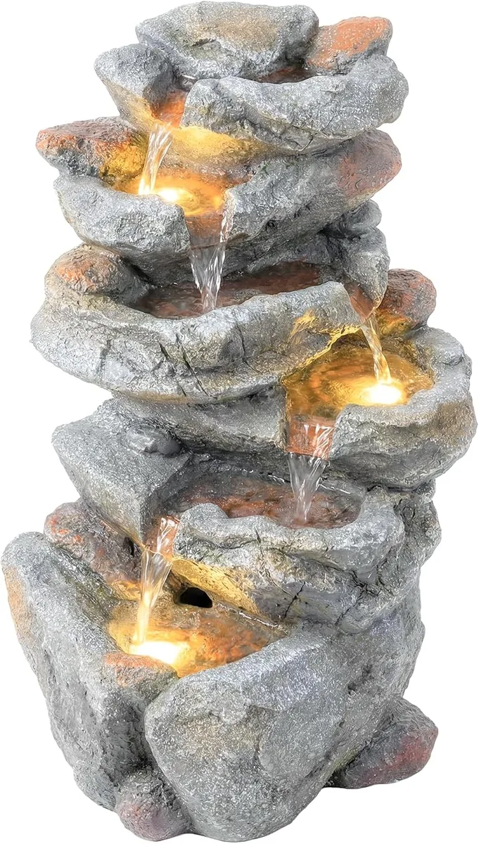 Gartenbrunnen Wasserfall 6 Stufen