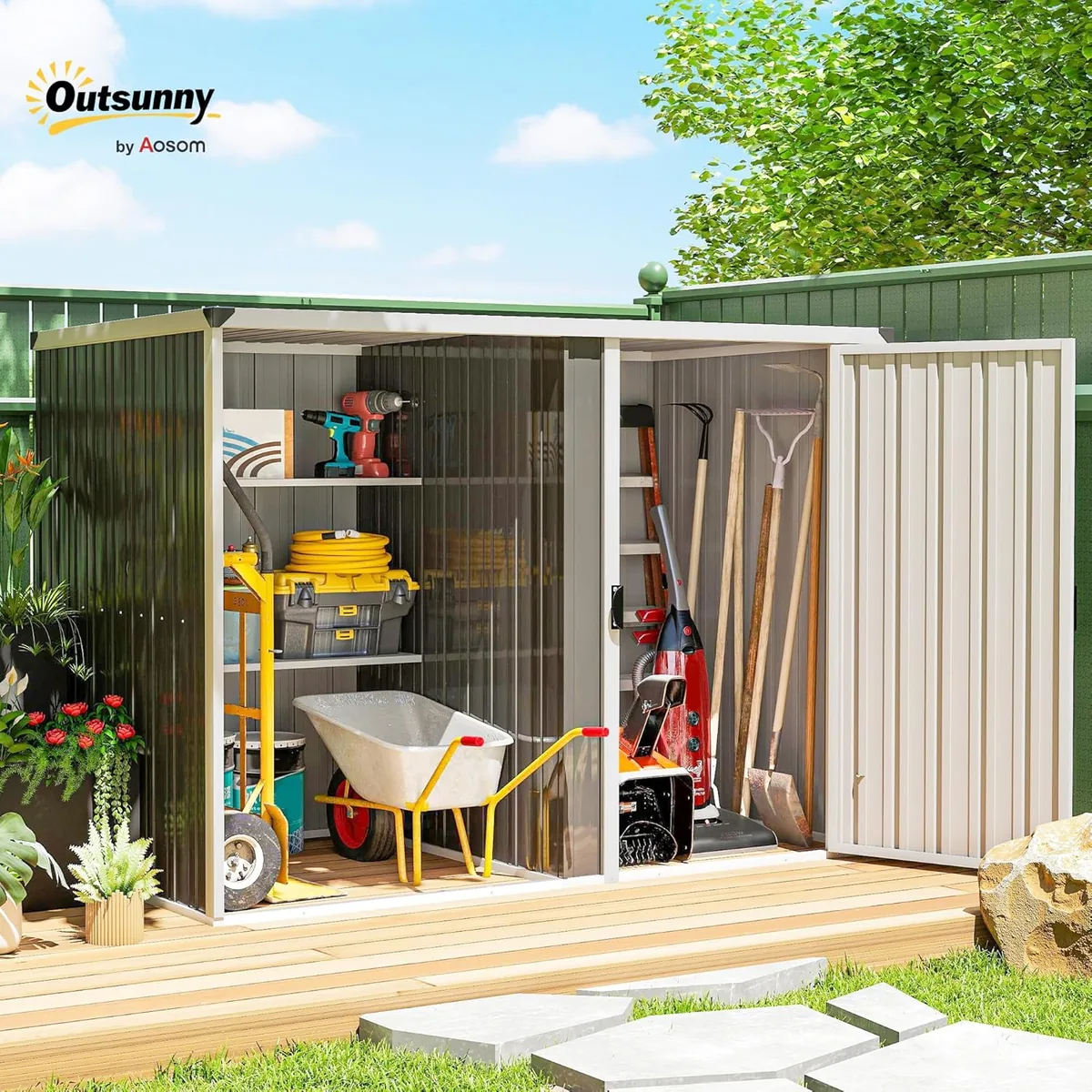 Gartenhaus 2,7 m2 aus verzinktem Stahl, geteiltes Layout… — Ansicht 2