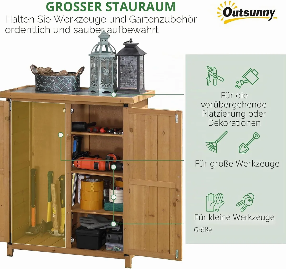 Gartenhaus Gartenschrank Outdoor auf Ständer ABM. 75L x… — Ansicht 3