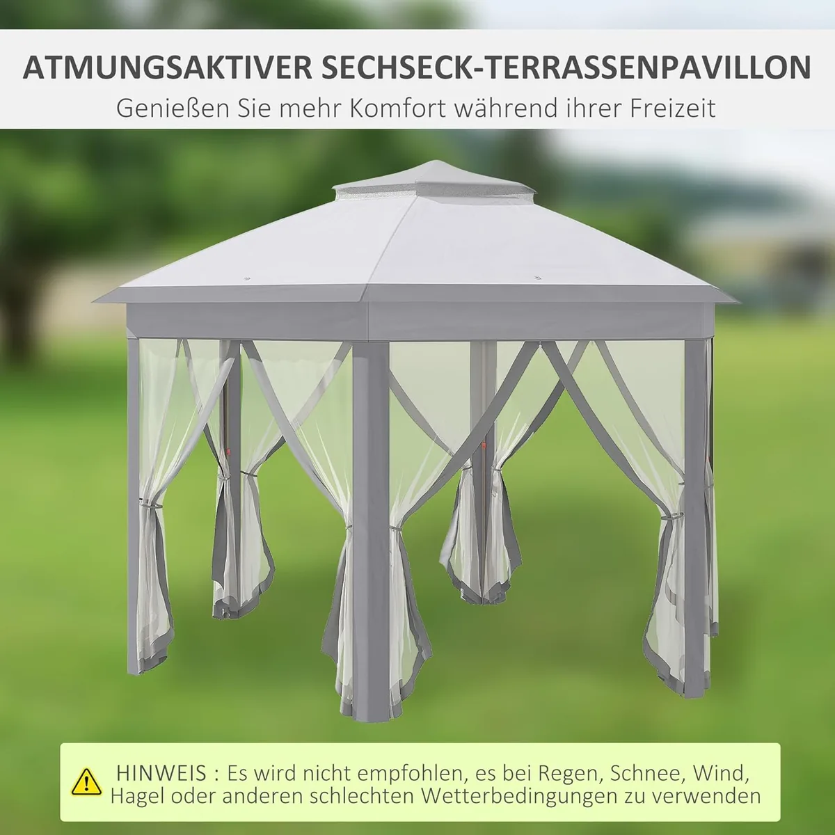 Gartenpavillon Faltpavillon 4 x 4 m Pop-Up-Zelt Partyzelt… — Ansicht 3