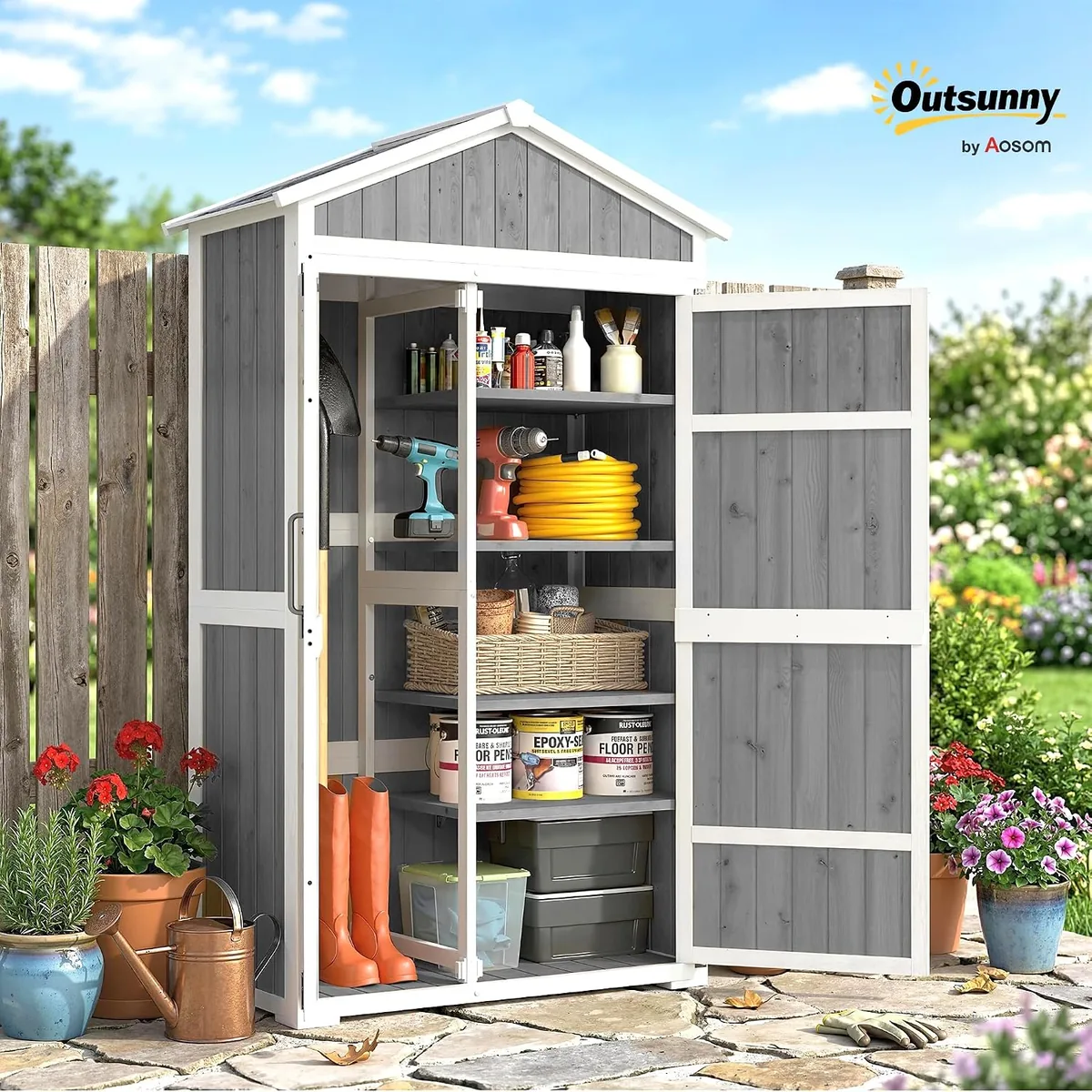 Gartenschrank aus Holz — Ansicht 2