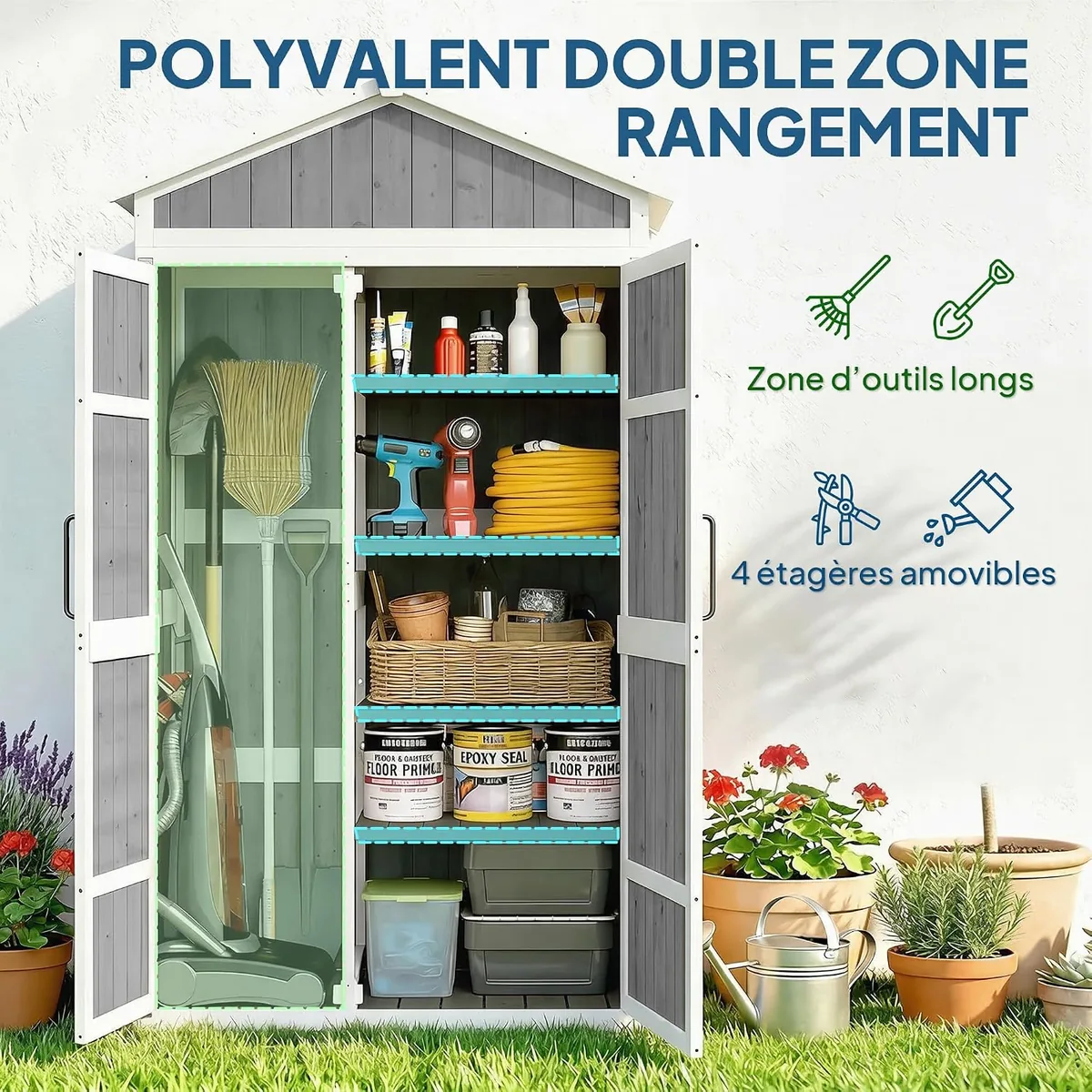 Gartenschrank aus Holz — Ansicht 3