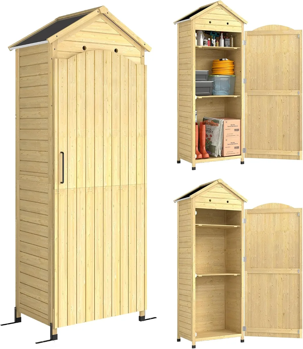 Gartenschrank Holz extra hohe Geräteschuppen mit…