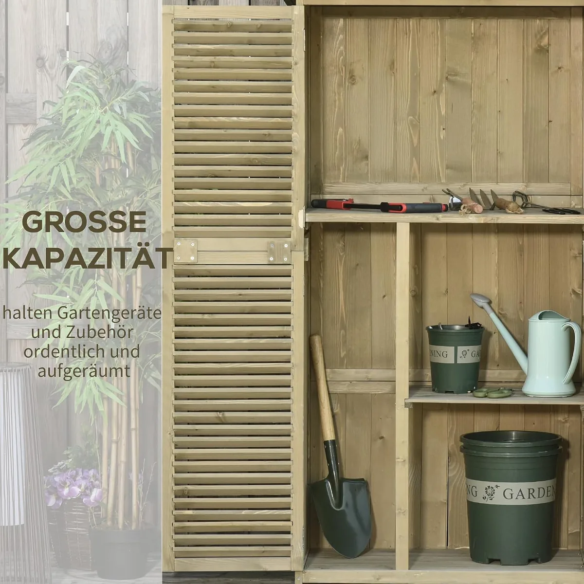 Gartenschrank Holz Geräteschuppen Gerätehaus mit… — Ansicht 4