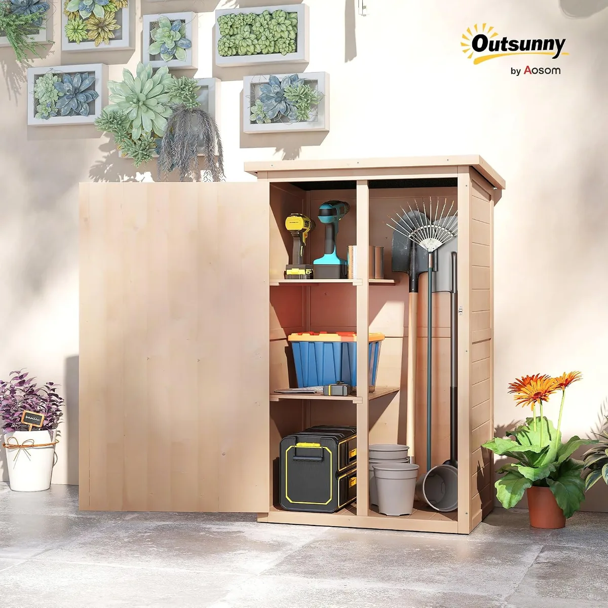 Gartenschrank Holz, Geräteschuppen wetterfest… — Ansicht 2