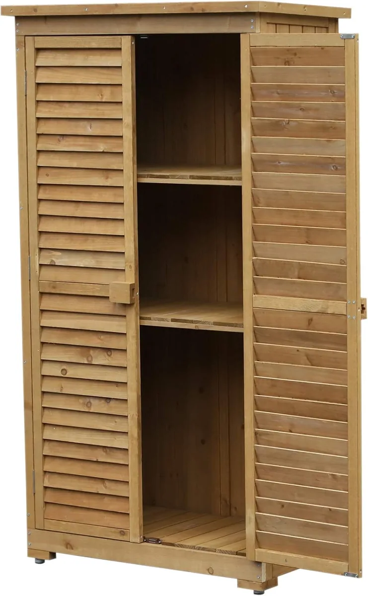 Gartenschrank Holz, Geräteschuppen wetterfest…