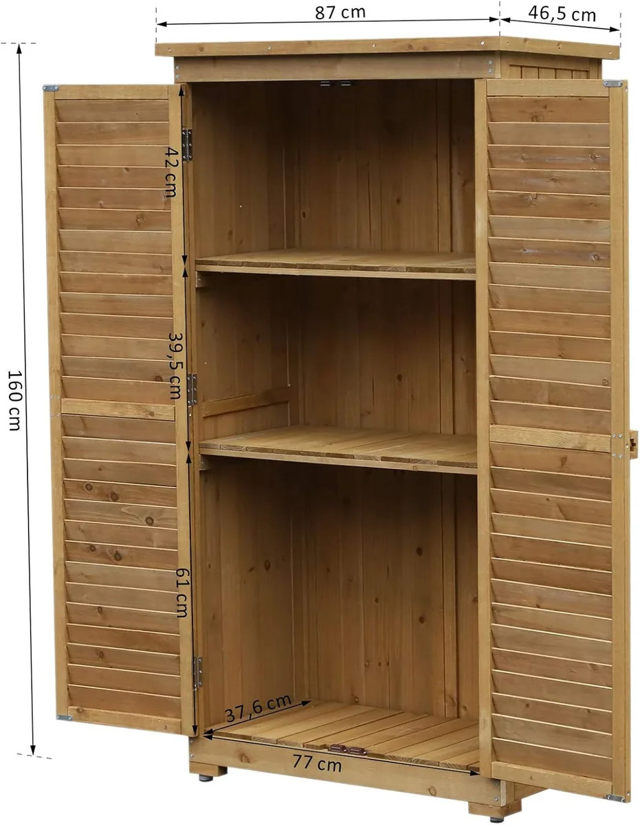 Gartenschrank Holz, Geräteschuppen wetterfest… — Ansicht 3