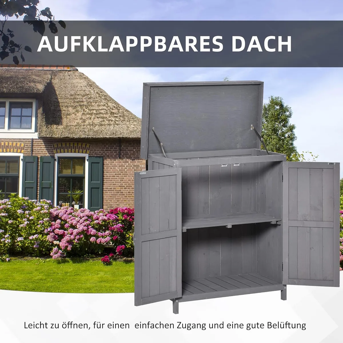 Gartenschrank Tannenholz, Geräteschuppen wetterfest… — Ansicht 4