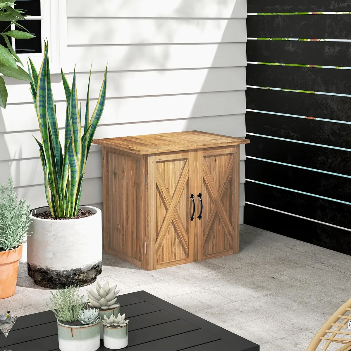 Gartenschuppen Holz, Holz-Geräteschrank, Outdoor… — Ansicht 2