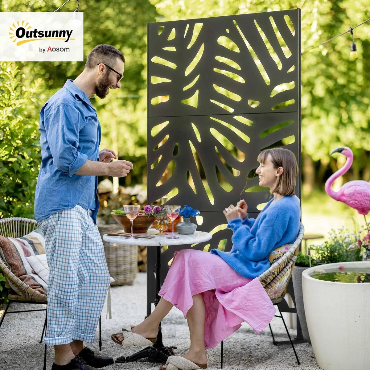 Gartensichtschutz 122 x 198 cm Balkon Sichtschutz mit… — Ansicht 2