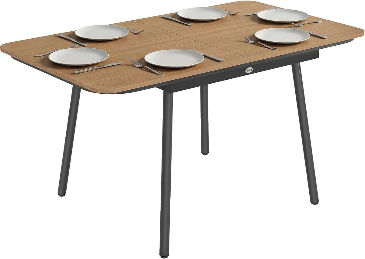 Gartentisch 140 x 80 cm für 6 Personen rostbeständig…