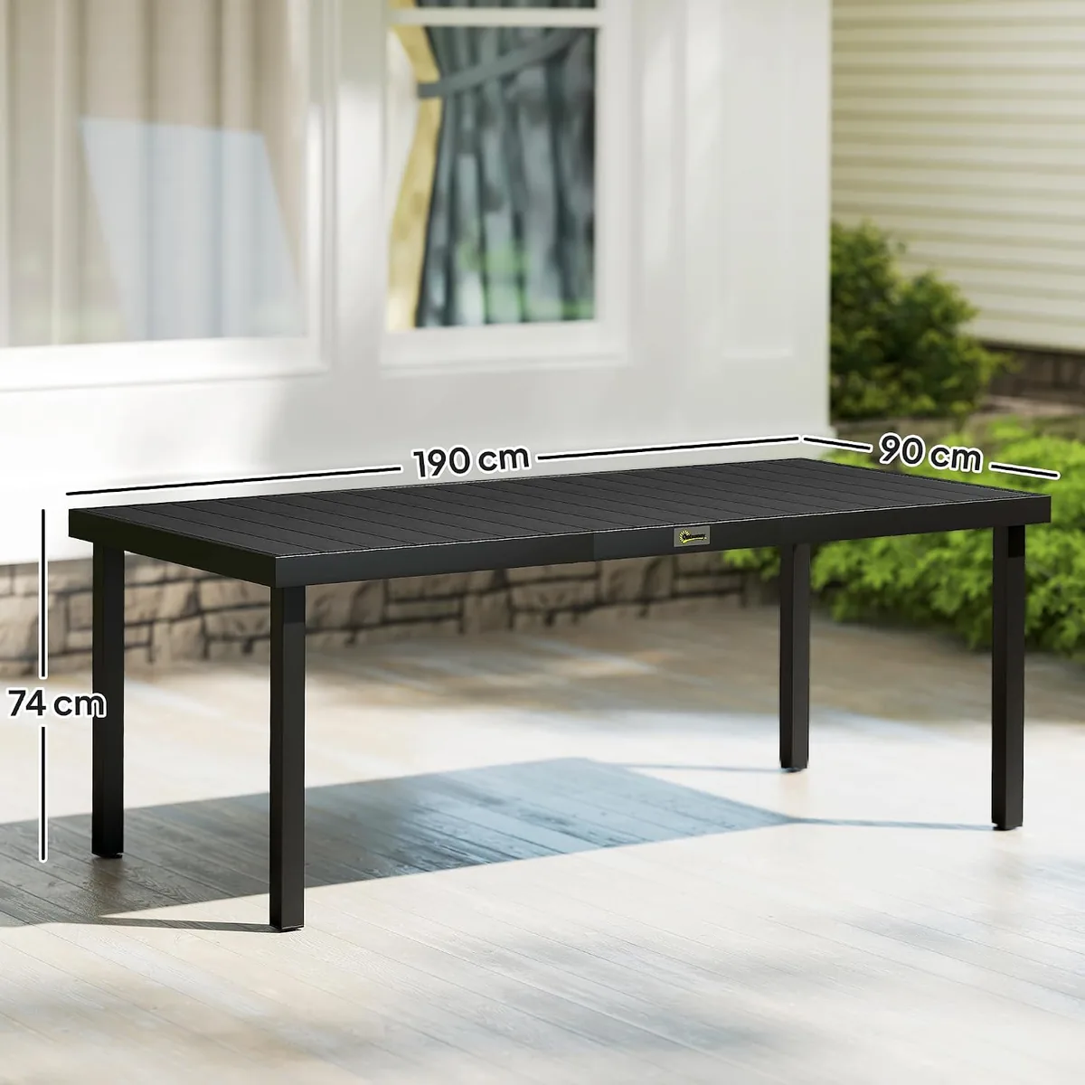 Gartentisch Aluminium 190x90 cm Wetterfest Buffettisch… — Ansicht 3