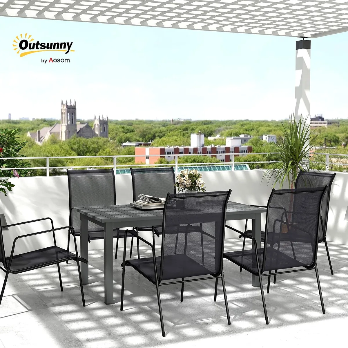 Gartentisch Ausziehbar Aluminium Balkontisch 160/220x90… — Ansicht 2