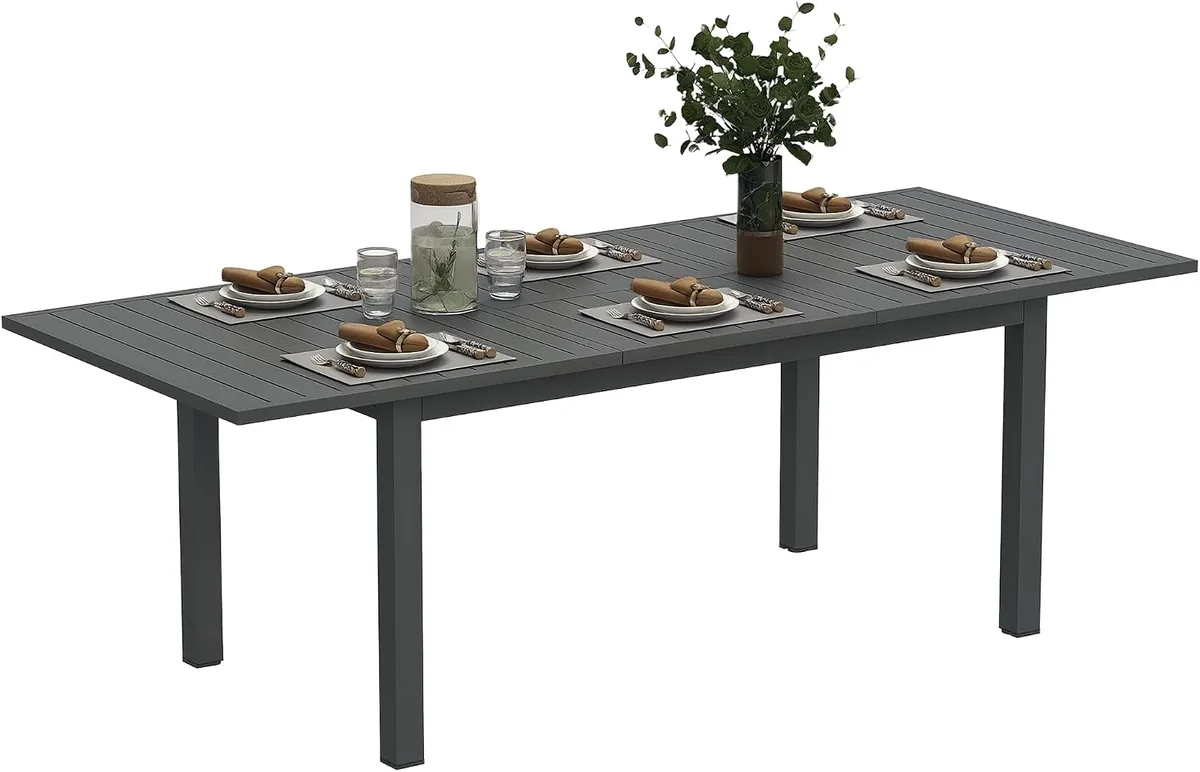 Gartentisch Ausziehbar Aluminium Balkontisch 160/220x90…