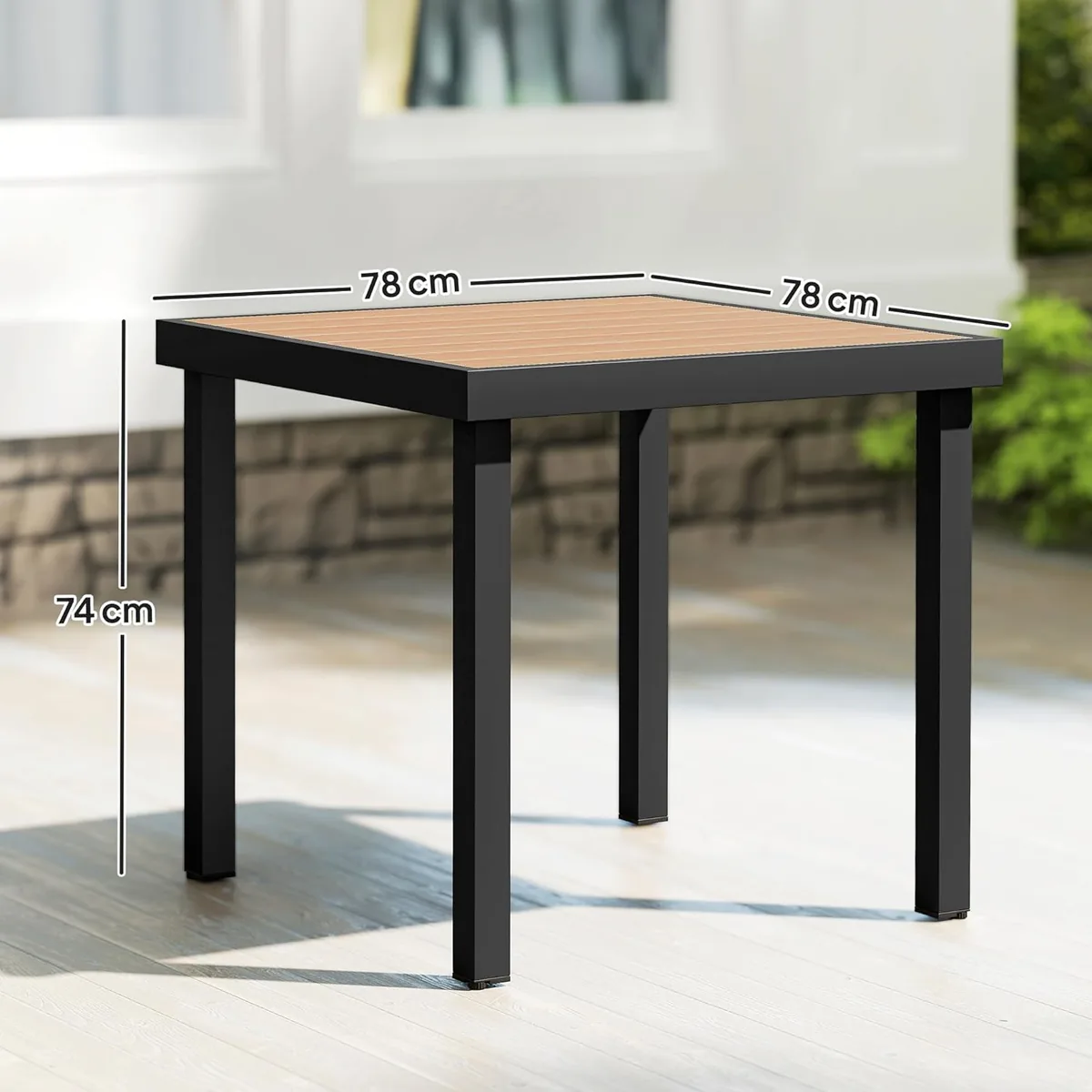 Gartentisch für 4 Personen Esstisch Aluminiumtisch… — Ansicht 3