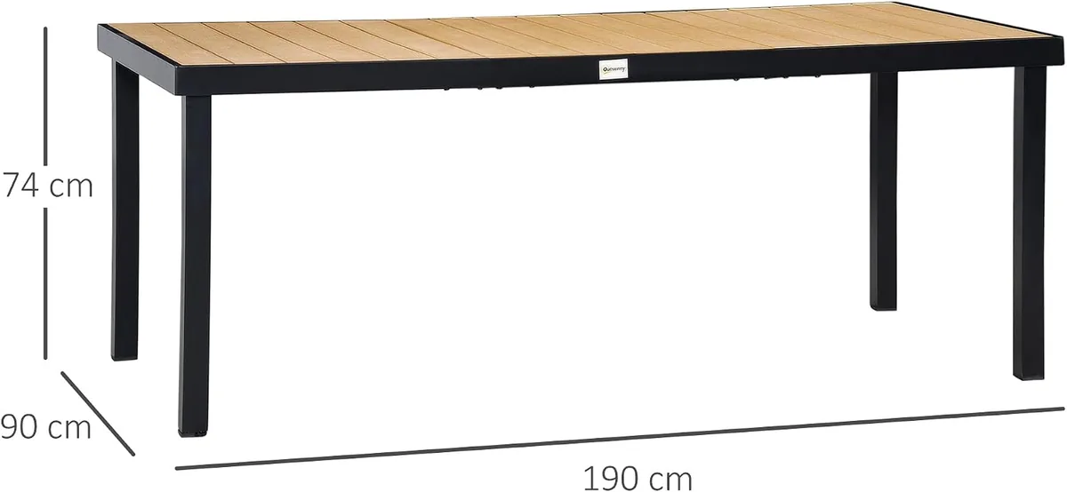 Gartentisch für 6 Personen Esstisch Aluminiumtisch… — Ansicht 3