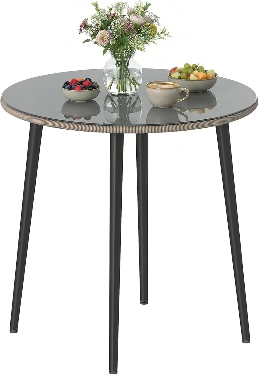 Gartentisch Stahl 80 x 80 x 74 cm Buffettisch mit…