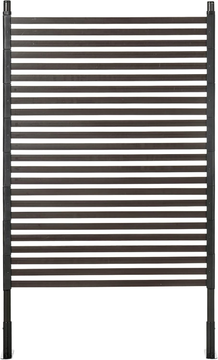 Outsunny Gartenzaun Zaun aus Metall 93 x 150 cm hoch Dekorativer Gitterzaun Set mit Fuß Hundezaun Oberbogen Zaun Landschaftszaun für Garten Blumenbeete Tierbarriere Außenbereich Braun — Ansicht 6