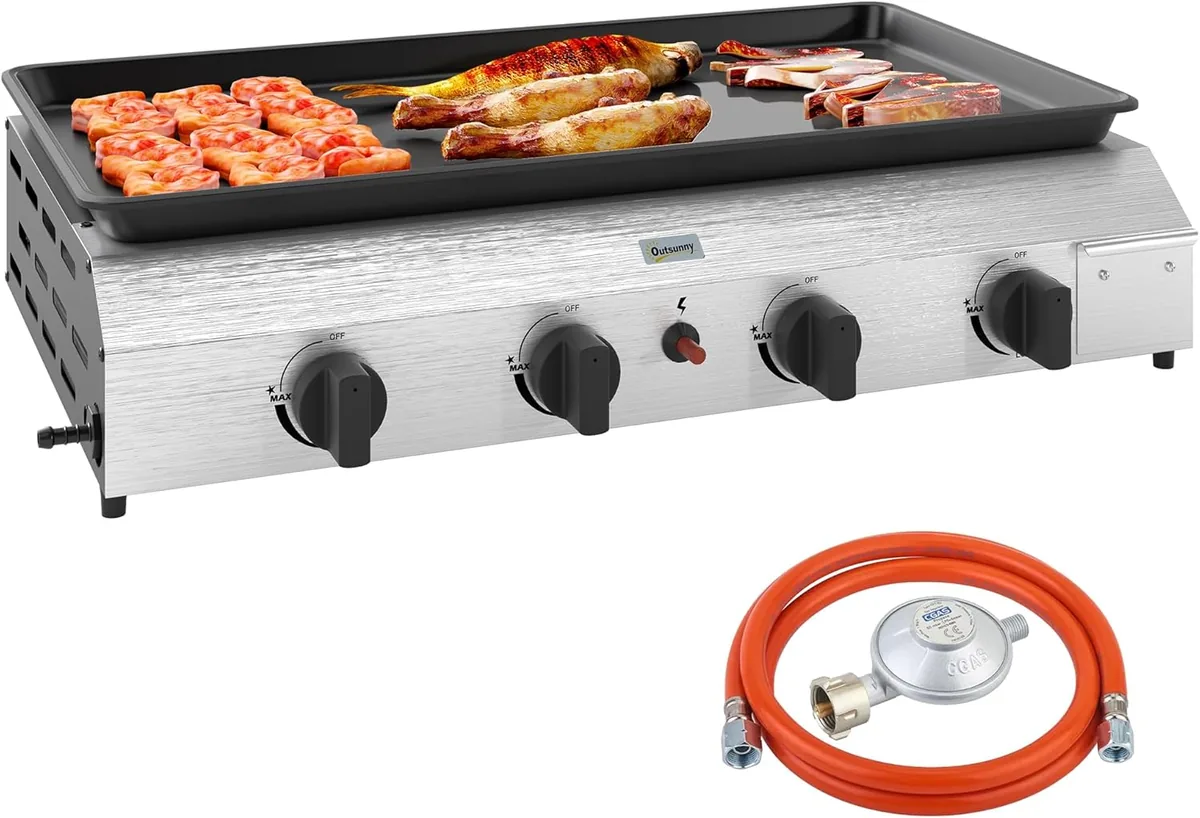Gasgrill 8000BTU/2,4 KW Grillwagen inkl 4…