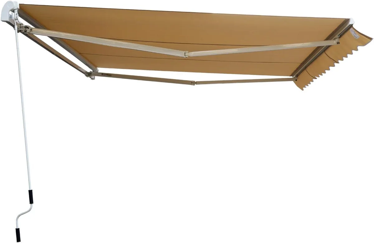 Gelenkarmmarkise 4,5 x 3m, verstellbar, mit Kurbel, Beige — Ansicht 3