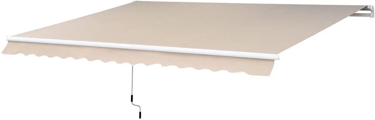 Gelenkarmmarkise 4,5 x 3m, verstellbar, mit Kurbel, Beige — Ansicht 4