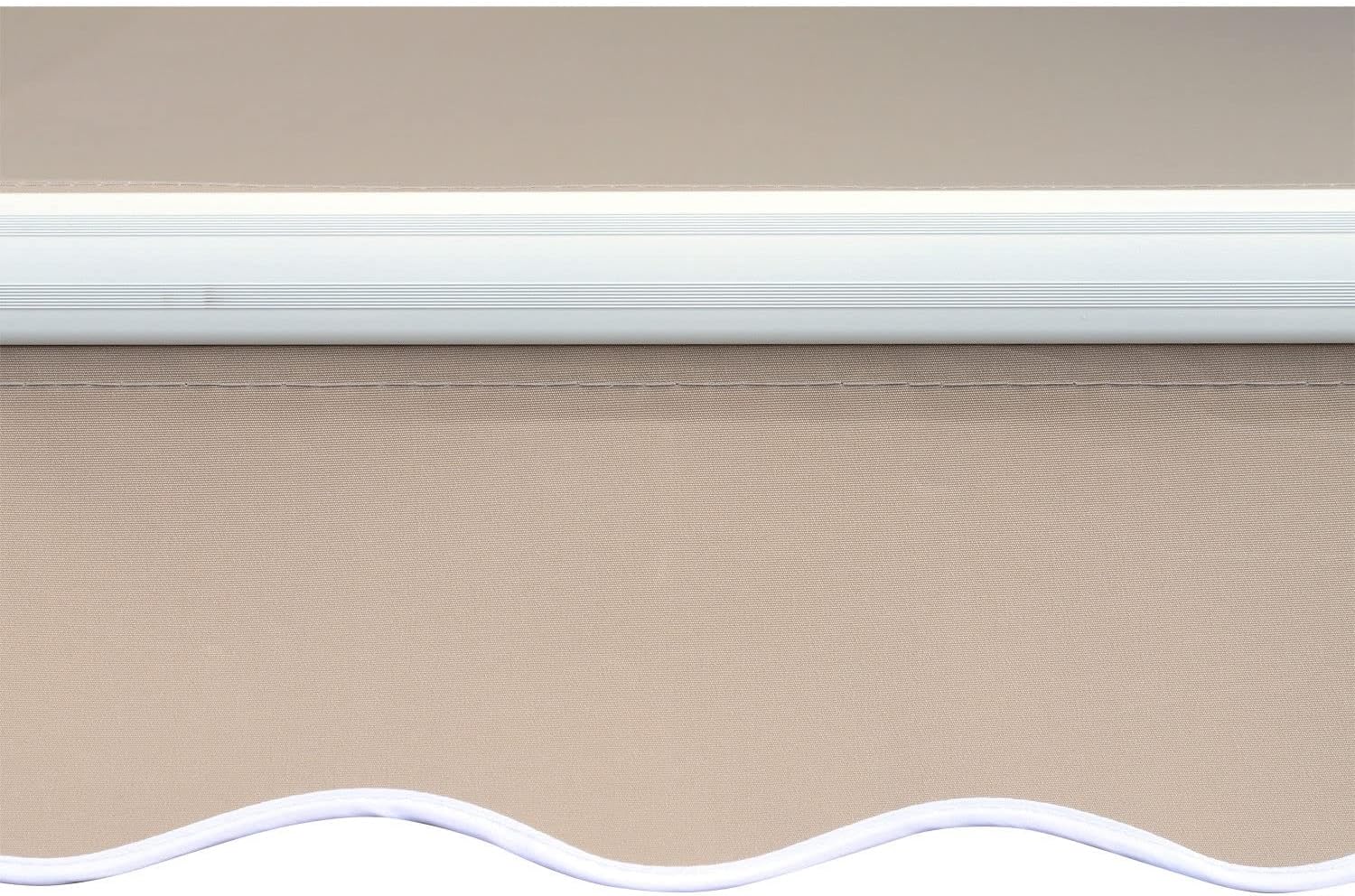 Outsunny Gelenkarmmarkise 4,5 x 3m, verstellbar, mit Kurbel, Beige | Terrassenmarkise Balkonmarkise Sonnenschutz — Ansicht 5