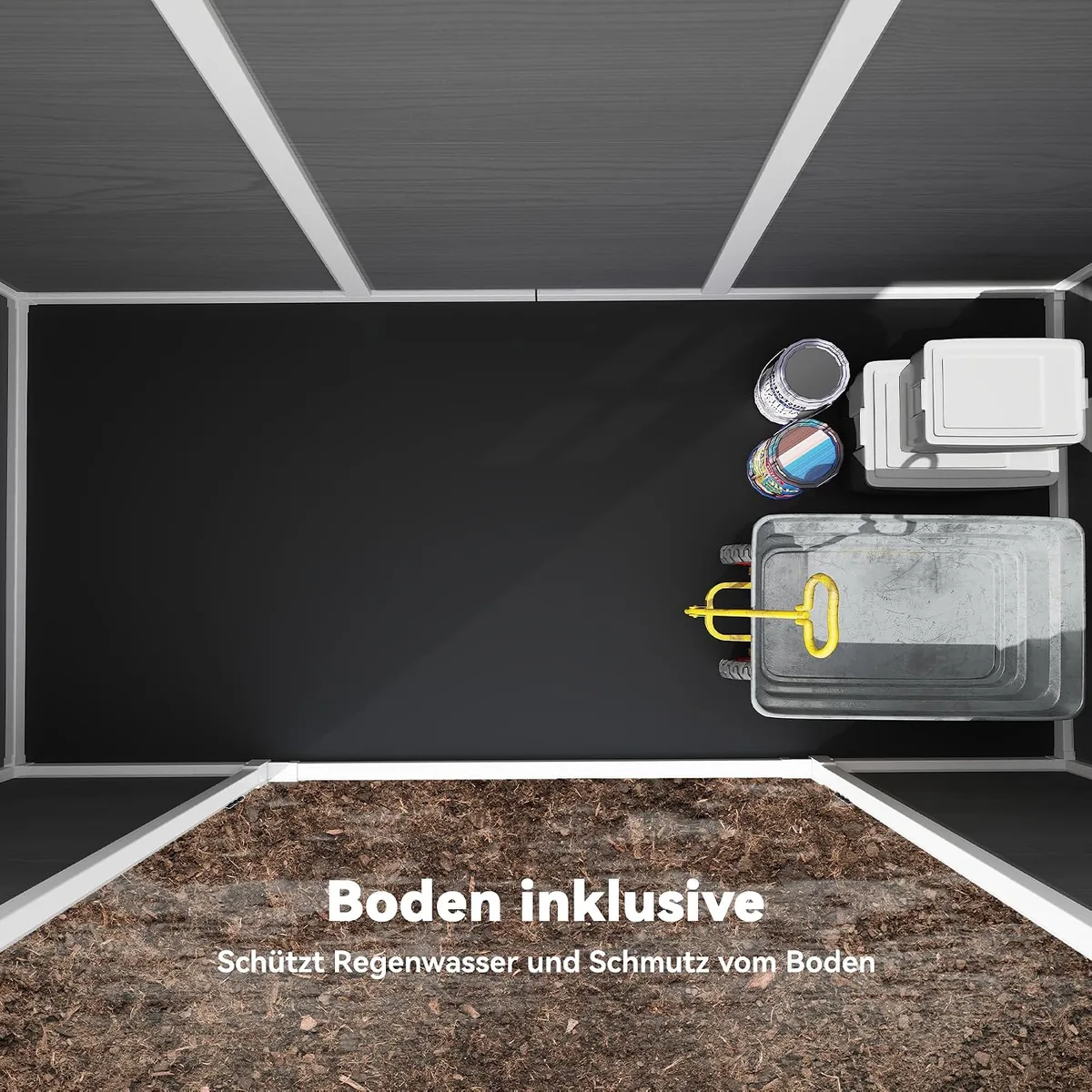 Gerätehaus 3,2m2, Geräteschuppen mit Pultdach… — Ansicht 3