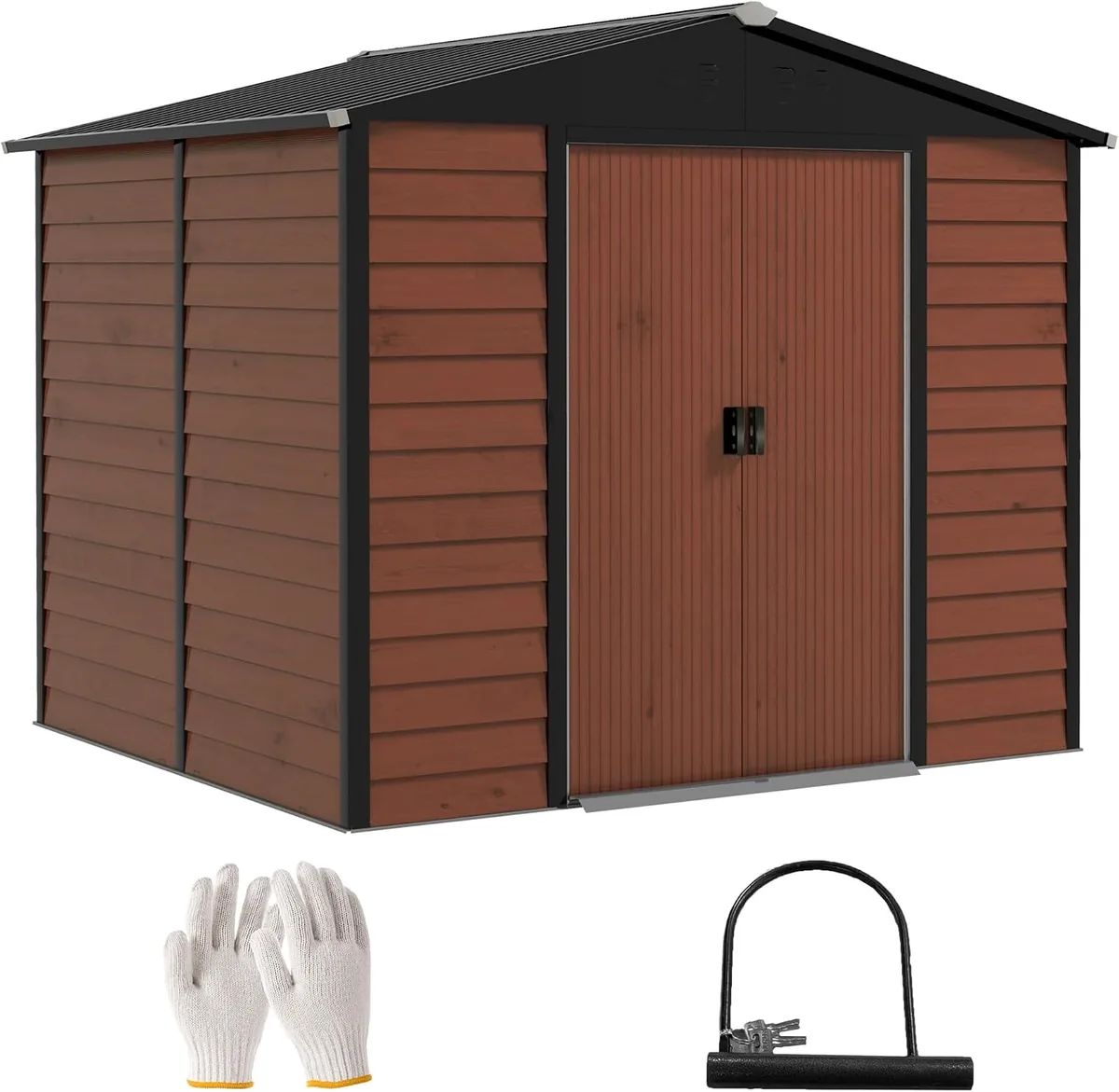 Gerätehaus 4,4 m2, Gartenhaus mit Pultdach, Schiebetür…