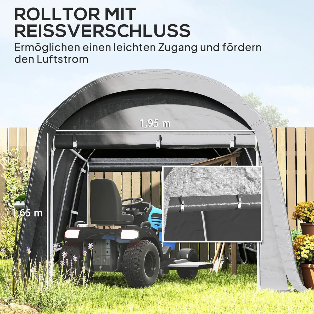 Gerätehaus für Fahrräder, wasserdicht Gerätezelt mit Tür… — Ansicht 4
