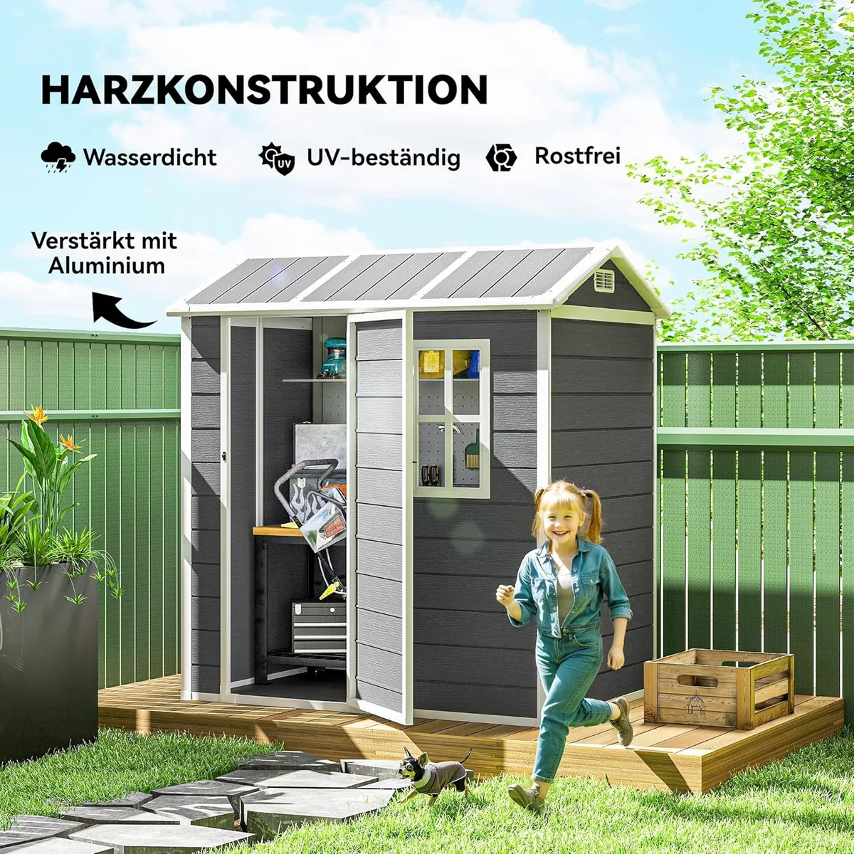 Gerätehaus Kunststoff 2,1m2 186 x 130 x 199cm… — Ansicht 4